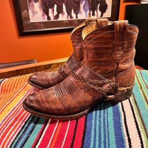 Handmade, leather, wester, Roper brand, cowboy booties